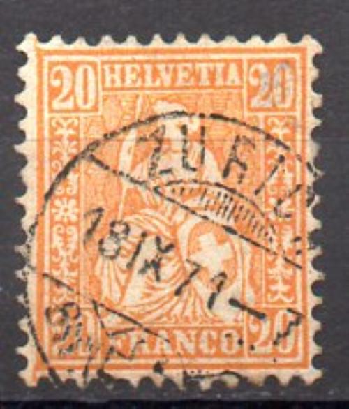 Suiza ano 1862 Nº 37a (o)